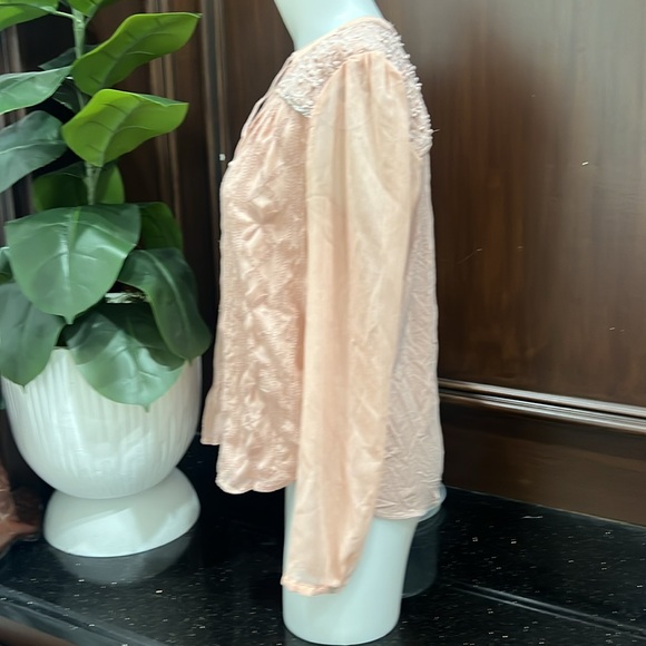 Anthropologie- Tiny Mixed Media Crepe Blouse S - Picture 4 of 11